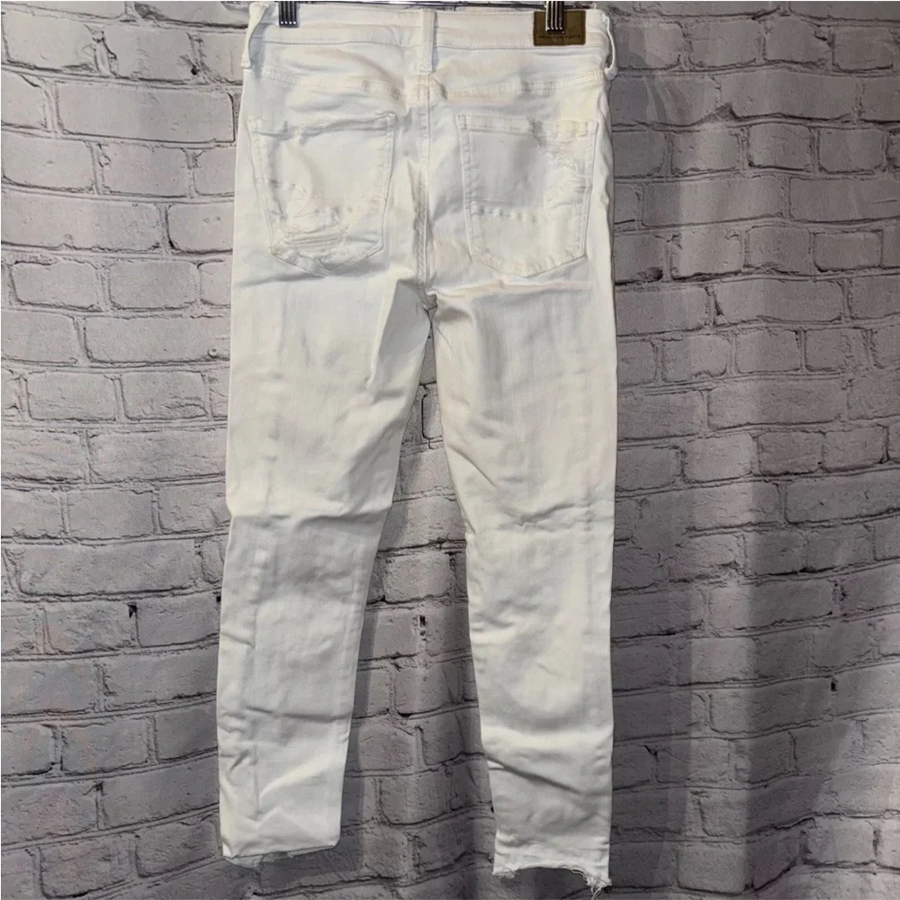 American Eagle NE(x)T Level Hi-Rise Jegging Crop Denim Jeans White Size 6
